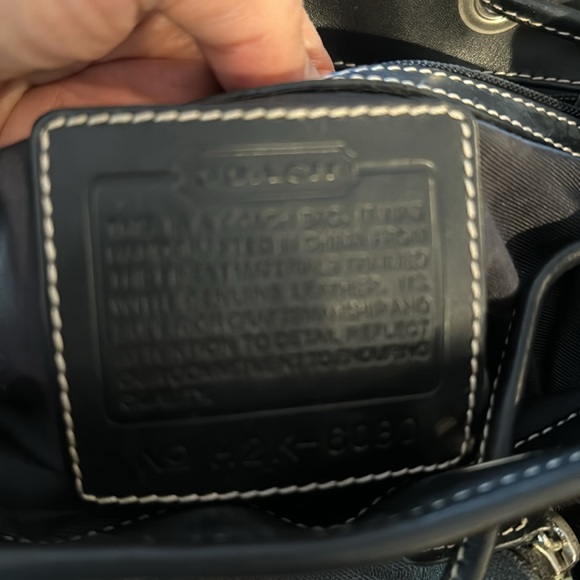 Coach signature C leather and canvas backpack - Picture 8 of 8